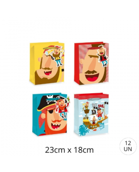 BOLSA REGALO CHICA PIRATA 23x18CM /240