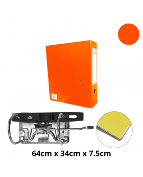 ARCHIVADOR OFICIO ANCHO NARANJA /50