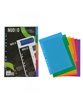 SEPARADORES VINIL TAMAÑO OFICIO 6 DIVISIONES /300