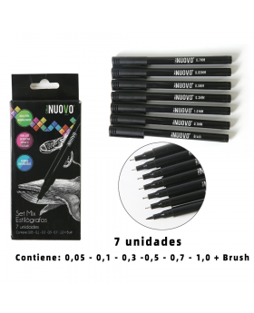 ESTILOGRAFO TIRALINEAS MEDIDAS MIX SET7U /144
