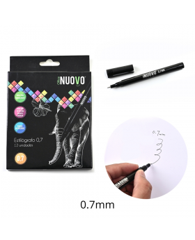 ESTILOGRAFO TIRALINEAS 0.7MM SET12U /96