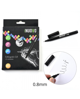 ESTILOGRAFO TIRALINEAS 0.8MM SET12U /96
