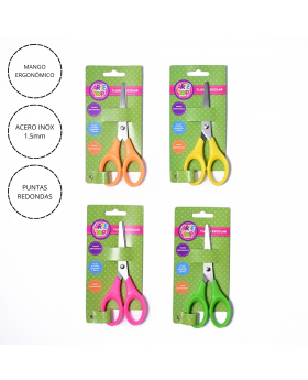 TIJERA ESCOLAR COLORES /240