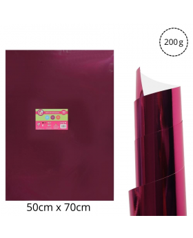 CARTULINA METALIZADA 50x70CM FUCSIA SET10U /25