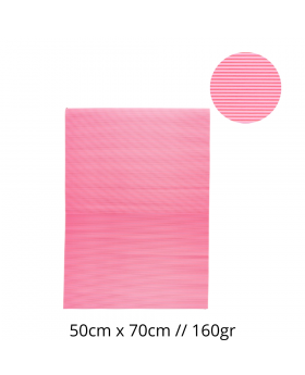 CARTULINA CORRUGADA 50X70CM 160G ROSADA SET10U /25