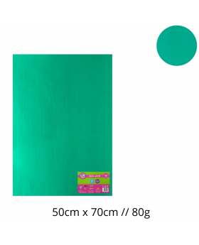 PAPEL LUSTRE TURQUESA 50x70CM 80G SET10U /60