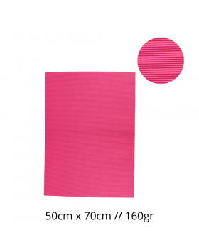 CARTULINA CORRUGADA 50x70CM 160G FUCSIA SET10U /25