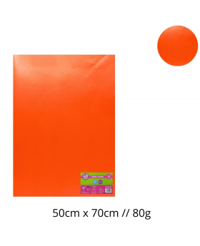 PAPEL LUSTRE NARANJA 50x70CM 80G SET10U /60