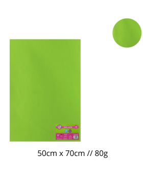 PAPEL LUSTRE PISTACHO 50x70CM 80G SET10U /60