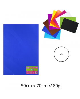 PAPEL LUSTRE MIX 50x70CM 80G SET10U /60