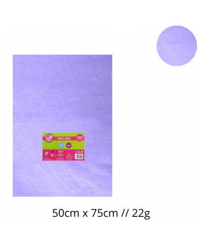 PAPEL SEDA LILA 50x75CM 22G SET100U /25