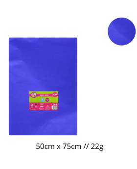 PAPEL SEDA AZUL OSCURO 50x75CM 22G SET100U /25
