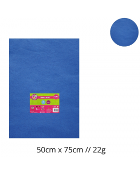 PAPEL SEDA AZUL CLARO 50x75CM 22G SET100U /25