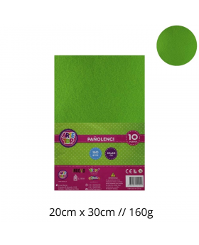 PAÑO LENCI PISTACHO 20x30CM 160G SET10U /100