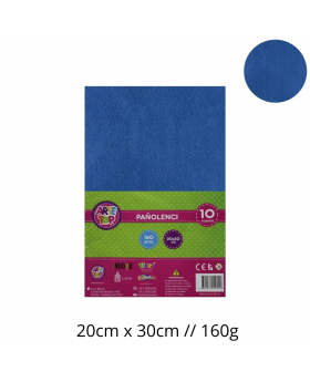 PAÑO LENCI CELESTE 20x30CM 160G SET10U /100