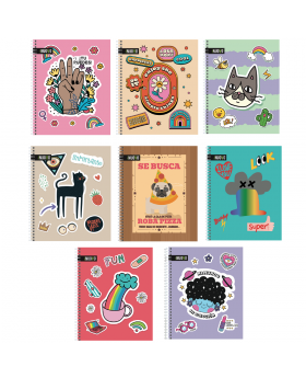 CUADERNO UNIV TAPA DURA 7MM 100H TEEN /48