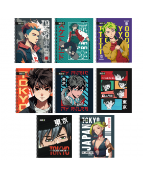 CUADERNO UNIV TAPA DURA 7MM 100H ANIME /48