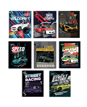 CUADERNO UNIV TAPA DURA 7MM 100H CARS /48