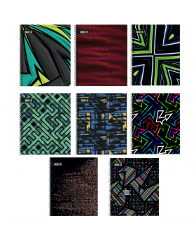 CUADERNO UNIV TAPA DURA 7MM 100H BACKGROUNDS /48