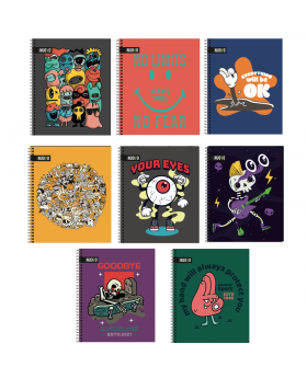 CUADERNO UNIV TAPA DURA 7MM 100H CARTOON /48