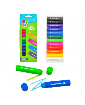 TEMPERA SOLIDA 12 COLORES /48