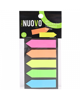 BANDERITAS ADHESIVAS TRIANGLE SET NEON NUOVO /1200