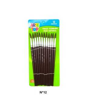 PINCEL REDONDO PELO NATURAL SET 12UN #12/360