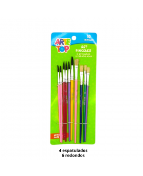 PINCELES RED. Y ESP. PELO NATURAL SET10UN/480