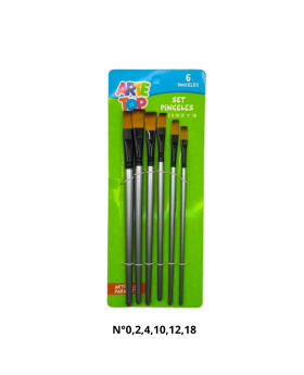 PINCEL ESPATULADO SET6UN #0,2,4,10,12 Y 18/240