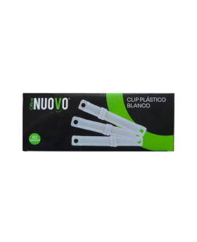 ACCOCLIP PLASTICO BLANCO X50PCS/100