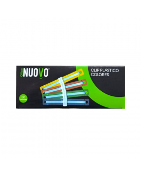 ACCOCLIP PLASTICO COLORES X50PCS/100