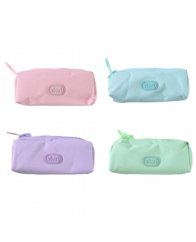 ESTUCHE CIERRE GRANDE COLORES PASTEL /120