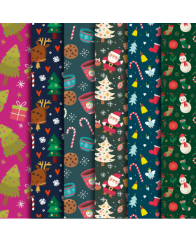 PAPEL REGALO NAVIDAD COUCHE 70x100CM DISEÑO 2 /500