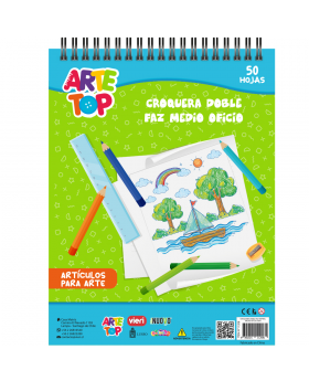 CROQUERA DOBLE FAZ ESPIRAL MEDIO OFICIO 50 HJS /50