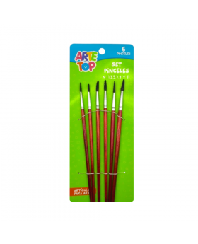 PINCEL REDONDO SET 6 UN #1,3,5,7,9 Y 11/240