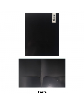 CARPETA 2 BOLSILLOS CARTON CARTA NEGRO NUOVO/200