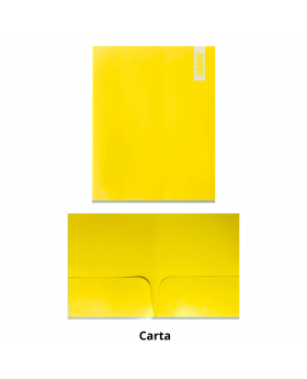 CARPETA 2BOLSILLOS CARTON CARTA AMARILLO NUOVO/200