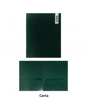 CARPETA 2 BOLSILLOS CARTON CARTA VERDE NUOVO/200