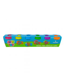 MASA PARA MODELAR SET 6 COLORES NEON /36