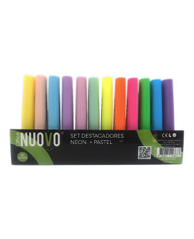DESTACADORES NEON PASTEL SET 12 COLORES/72
