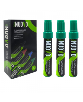 PLUMON JUMBO PERMANENTE BISELADO VERDE SET 6UN/48