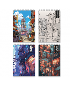 CROQUERA OFICIO DOBLE ESPIR. ANIMECITY 70G 80H /40