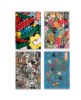 CROQUERA OFICIO DOBLE ESPIRAL PATTERN 70G 80H /40