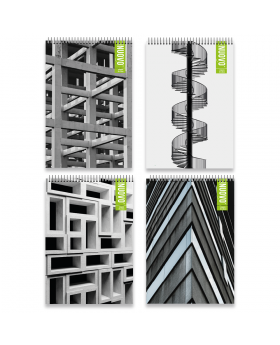 CROQUERA OFICIO DOBLE ESPIRAL 3D 70G 80H /40