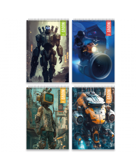 CROQUERA OFICIO DOBLE ESPIR FUTURISTIC 70G 80H /40