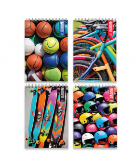 CROQUERA OFICIO DOBLE ESPIRAL SPORTS 70G 80H /40