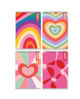 CROQUERA OFICIO DOBLE ESP HEART&RAINBOW 70G 80H/40