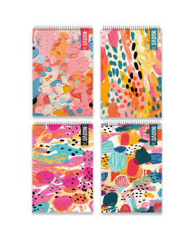 CROQUERA OFICIO DOBLE ESPIRAL ABSTRACT 70G 80H /40