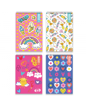 CROQUERA OFICIO DOBLE ESPIRAL TEENS 70G 80H /40