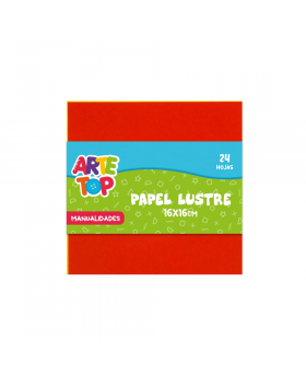 PAPEL LUSTRE 80GR 16X16CM SET 24 UN/300